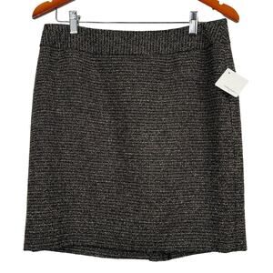 5 for $25| Halogen Petite Tweed Wool Blend Pencil Skirt Exposed Back Zipper NWT